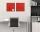 SIGEL GL114 Glas-Magnettafel Artverum - rot - 48 x 48 x 1,50 cm