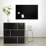 SIGEL GL140 Glas-Whiteboard Artverum - schwarz - 100 x 65 x 1,50 cm - polierte Ecken - Sicherheitsglas (ESG), Stahl - GS-geprüft