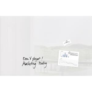 SIGEL GL141 Glas-Whiteboard Artverum - super-weiß - 100 x 65 x 1,50 cm - polierte Ecken - Sicherheitsglas (ESG), Stahl - GS-geprüft
