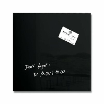 SIGEL GL157 Glas-Magnettafel Artverum - schwarz - 30 x 30 x 1,50 cm - polierte Ecken - Sicherheitsglas (ESG), Stahl - GS-geprüft