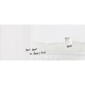 SIGEL GL241 Glas-Whiteboard Artverum - super-weiß - 130 x 55 x 1,50 cm - polierte Ecken - Sicherheitsglas (ESG), Stahl - GS-geprüft