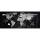 SIGEL GL246 Glas-Magnettafel Artverum - schwarz - 130 x 55 x 1,80 cm - World Map - polierte Ecken - Sicherheitsglas (ESG), Stahl - GS-geprüft