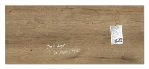 SIGEL GL247 Glas-Magnettafel Artverum - braun - 130 x 55 x 1,50 cm - Natural Wood - polierte Ecken - Sicherheitsglas (ESG), Stahl - GS-geprüft