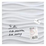 Glas-Magnettafel Artverum 3D-Optik Design White-Wave...