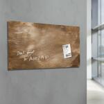 SIGEL GL267 Glas-Magnettafel Artverum - bronze - 91 x 46 x 1,50 cm - Used Bronze - polierte Ecken - Sicherheitsglas (ESG), Stahl - GS-geprüft