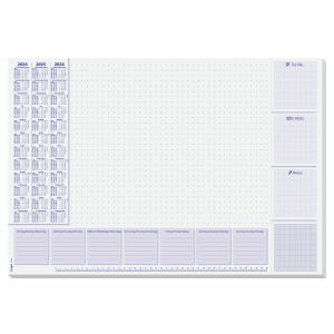 Papier-Schreibunterlage - Wochenplan - flieder - ca. A2 30 Blatt