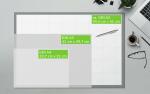 Papier-Schreibunterlage Wochenplan transp Schutzleiste grau ca A2 40Bl