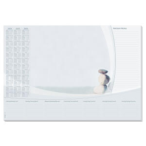 SIGEL HO370 Papier-Schreibunterlage - Steine - Nein - grau/beige - ca. A2 - DE/EN/FR - 30 Blatt - FSC-zertifiziert