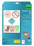SIGEL IF140 Inkjet Folien für Innenbereiche - A4 - 10 Stück - weiß