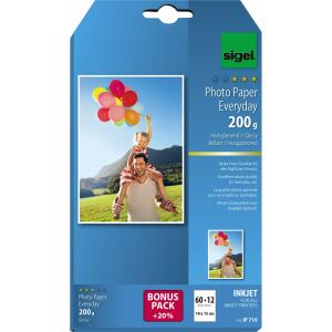 SIGEL IP719 Inkjet Fotopapier - 72 Blatt - hochglänzend - weiß - 200 g/m²