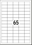 SIGEL LA101 Universal-Etiketten - weiß - 38 x 21,2 mm - 70 g/m² - 1.625 Etiketten = 25 Blatt