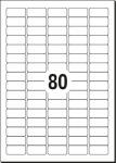 SIGEL LA203 Etiketten - weiß - wiederablösbar - 35.6 x 16,9 mm - 70 g/m² - 2.000 Etiketten = 25 Blatt