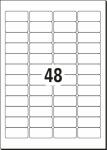 SIGEL LA315 Adress-Etiketten - weiß - 45.7 x 21,2 mm - 70 g/m² - 1.200 Etiketten = 25 Blatt