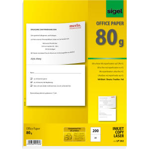 SIGEL LP202 Ink/Laser/Kopier-Papier - weiß - A4 - 200 Stück - 80 g/m²