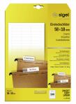 SIGEL LP725 PC-Einsteckschilder - A4 - weiß -...