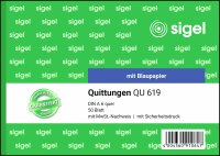 SIGEL QU619 Quittungen - A6 quer - 1x 50 Blatt - mit...