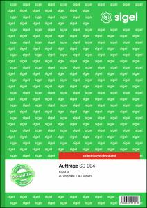 SIGEL Aufträge - A4 - 2x 40 Blatt - selbstdurchschreibend - 40 Sätze