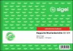 SIGEL SD029 Rapporte/Wochenberichte - A5 quer - 2x 40...