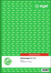 SIGEL Rechnungen - A4 - 2x 40 Blatt - selbstdurchschreibend - 40 Sätze
