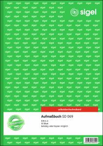 SIGEL SD069 Aufmaßbuch - A4 - 1x 50 Blatt - selbstdurchschreibend/CFB (Coated Front and Back) - 50 Sätze