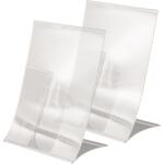 SIGEL TA161 Tischaufsteller - 15 x 21 x 9,50 cm - A5 - schräg - einseitige Präsentation - glasklar - Polyethylen (PET)