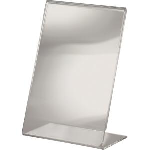 SIGEL TA214 Tischaufsteller - 10,60 x 15,50 x 5,30 cm - A6 - schräg - einseitige Präsentation - glasklar - Acryl (PMMA)