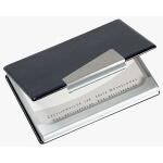 SIGEL VZ131 Visitenkarten-Etui - für bis zu 20 Visitenkarten - silber/schwarz - Aluminium, Polyurethan (PU) - 1 Stück
