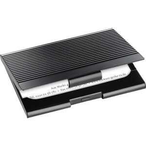 SIGEL VZ134 Visitenkarten-Etui - für bis zu 20 Visitenkarten - schwarz - Metall - 1 Stück