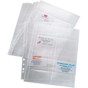 SIGEL VZ351 Hüllen - für bis zu 200 Visitenkarten - transparent - Polyvinylchlorid (PVC) - 10 Stück