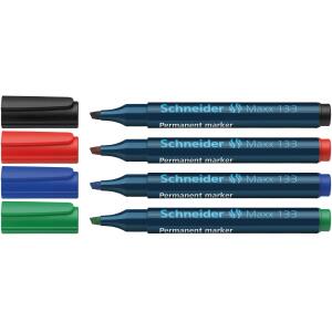 Schneider Permanent-Marker Maxx 133 sortiert Karton-Etui 4 Stück