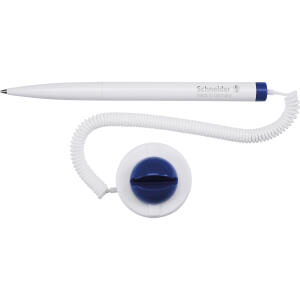 Schneider Kugelschreiber Klick-Fix-Pen Blister weiß (mit Teleschnur)