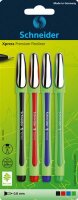 Schneider Fineliner Xpress 08 sortiert Blister 4 Stück