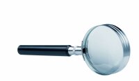 Alco Leselupe 5-fach 50mm Griff schwarz Rand silber