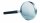 Alco Leselupe 3-fach 75mm Griff schwarz Rand silber