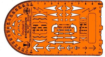 Standardgraph Pfeilschablone Pocket 2 1 Stück
