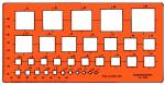 Standardgraph Quadratschablone metrisch 1 Stück