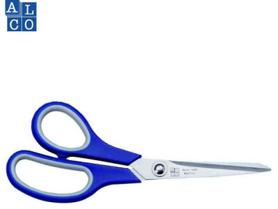 Alco Qualitätsschere Comfort-Cut Edelstahl spitz 190mm blau/grau