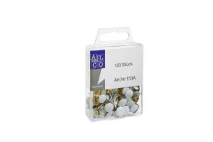 Alco Reißnagel SUN Metall Ø 9,5mm weiß, lackiert 120 ST