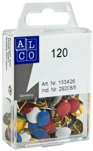 Alco Reißnagel SUN Metall Ø 9,5mm sortiert, lackiert 120 ST