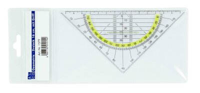 Alco Geometrie-Dreieck Kunststoff 16 cm transparent