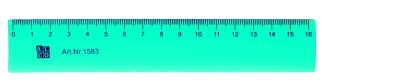 Alco Kunststofflineal flexibel 16cm blau-transparent