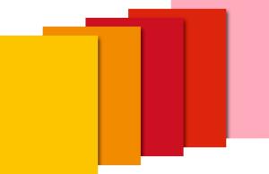HEYDA 203375729 Seidenpapier 50 x 70 cm gelb goldgelb hochrot feuerrot hellrosa