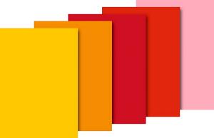 HEYDA Seidenpapier 50 x 70 cm gelb goldgelb hochrot feuerrot hellrosa
