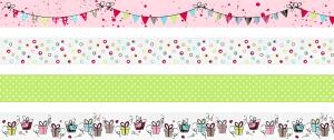 Deko Tapes Party Girlande jede Rolle 5 m x 15 mm Papier-Tapes pastell