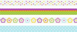 HEYDA 203584381 Deko Tapes Frühling Blumen jede Rolle 5 m x 15 mm Papier-Tapes