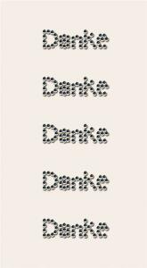HEYDA 203782901 Strass-Sticker Danke 75 x 165 cm Acryl glasklar