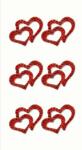 HEYDA 203782911 Strass-Sticker Zwei Herzen 75 x 165 cm...