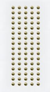 Perlen-Sticker Rund mittel 75 x 165 cm Ø ca. 4 mm Cabochon-Perlen weiß