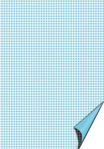 HEYDA 204774624 Motivkarton Happy Papers Karos A4 (21 x 31 cm inkl. Codierleiste) hellblau