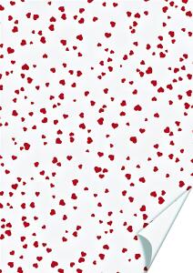 Motivkarton Happy Papers Herzen A4 rot/weiss